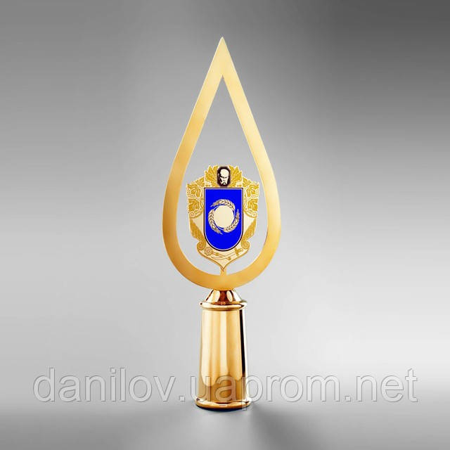 Навершие «Капля с гербом Киева» Au, эмаль - фото 3 - id-p10547157