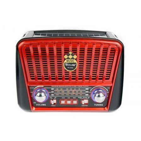 Радіоприймач Golon RX-456 Solar c Ліхтариком і Сонячною Панеллю MP3 USB FM SD, фото 2