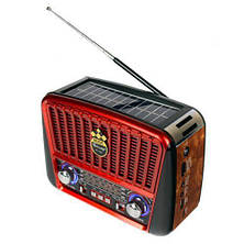 Радіоприймач Golon RX-456 Solar c Ліхтариком і Сонячною Панеллю MP3 USB FM SD, фото 2