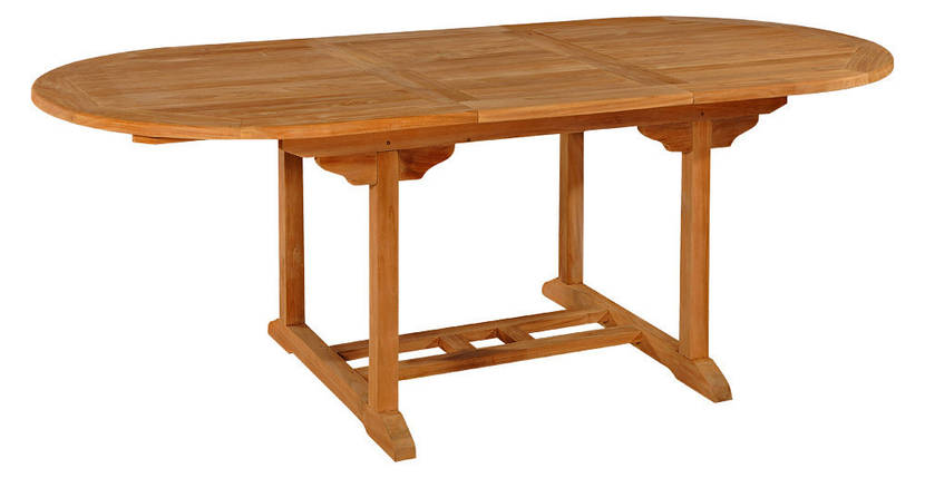 Тиковий стіл розкладний овальний TE-150T УЦІНКА, фото 2