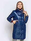 Стильна тепла демісезонна осіння жіноча двостороння куртка ТРАНСФОРМЕР 8 в 1 a.play S 40-42, фото 2
