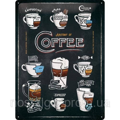 Табличка Ностальгічне-Art Anatomy Of Coffee (23265)