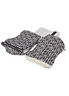 Рукавички-муфта для рук на коляску DavLu Абстракція на коричневому (M-004)