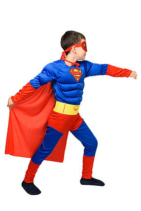 Костюм Супермена з м'язами Зростання 100-110 см, фото 3