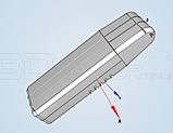 Корпус KM205 для USB-накопичувача 66х20х12, фото 4