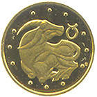 Памятная монета ТЕЛЕЦ, золото, Украина