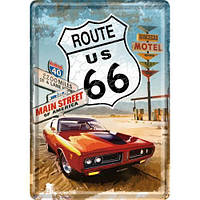 Открытка Route 66 Red Car | Nostalgic-Art 10116