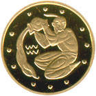 Памятная монета ВОДОЛЕЙ, золото, Украина