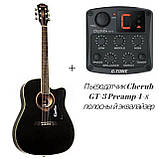 Акустична гітара Equites EQ900C ВЅ 41+П'єзодатчик Cherub GT-3 Pream, фото 9