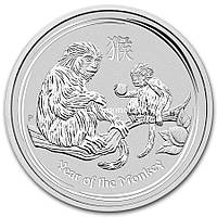 Серебряная монета "Год Обезьяны" 1 доллар Австралия 31.1 грамм