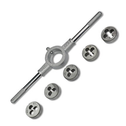 Набір плашок з комірчиком Spitce М4 - М10 6 шт (49-625), фото 1