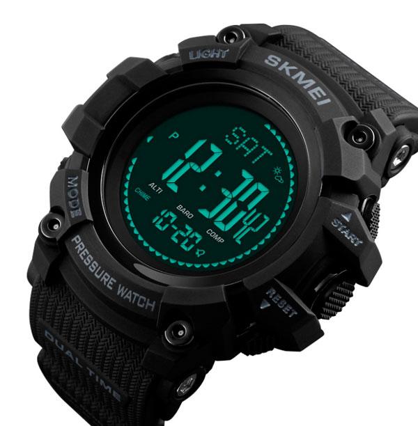 Мужские Тактические Часы Skmei Processor с Шагомером, Барометром и ...