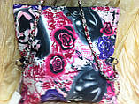 Стильна молодіжна кольорова сумка-клатч з жемчуженнами, фото 2