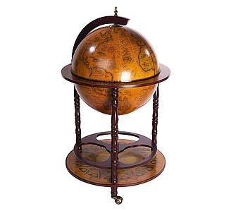 Глобус бар на підлогу на 3 ніжки 420 мм коричневий 42001R глобус-бар висота 90 см