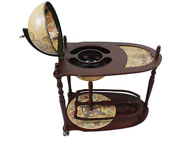 Глобус бар із столиком коричневий 33035N столик глобус-бар, висота 89 см