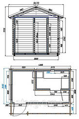 Баня деревянная из профилированного бруса 3х4