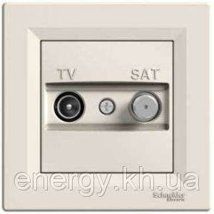 Розетка TV-SAT крайова кремова Asfora EPH3400123