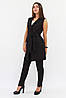 Жіночий брючний вечірній костюм-двійка Endru, чорний, фото 6