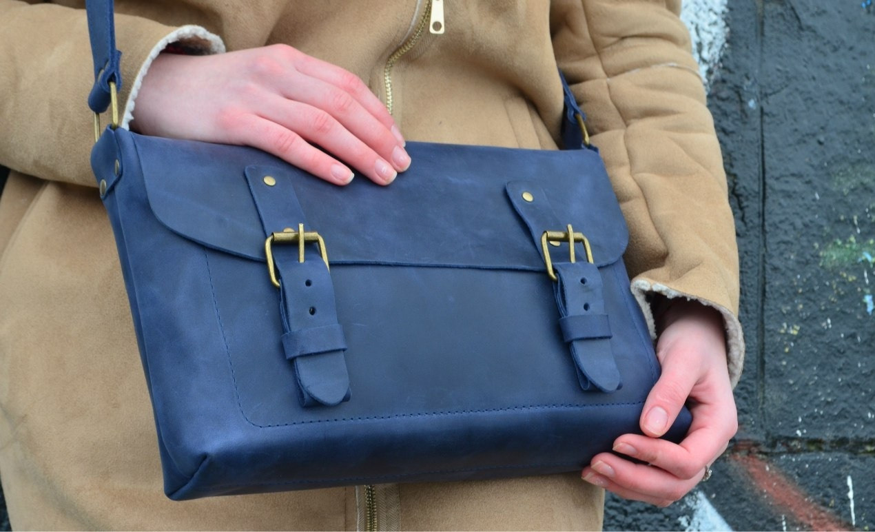 Сумка жіноча універсальна через плече "Crossbody" із натуральної шкіри Crazy Horse