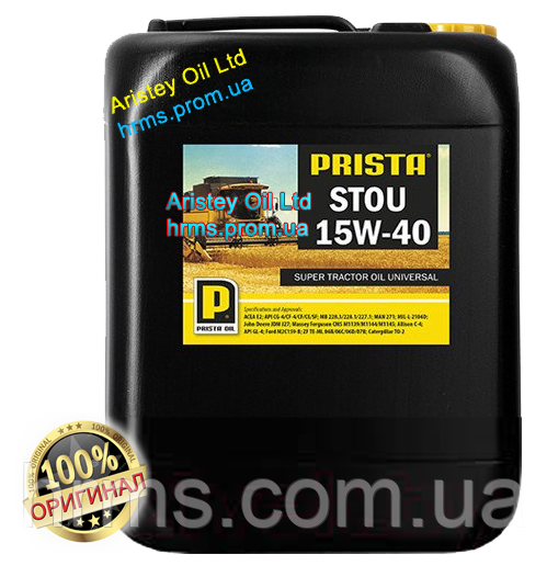 Масло STOU 15W-40 для аграрної техніки Prista STOU 15W-40 каністра 20л