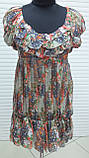 Туніка сукня жіноча літня кольорова, туніка шифонова молодіжна подовжена, фото 3