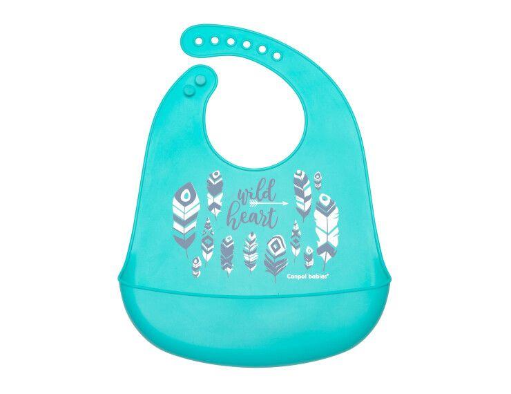 Нагрудник силіконовий з кишенею WILD NATURE ТМ Canpol babies