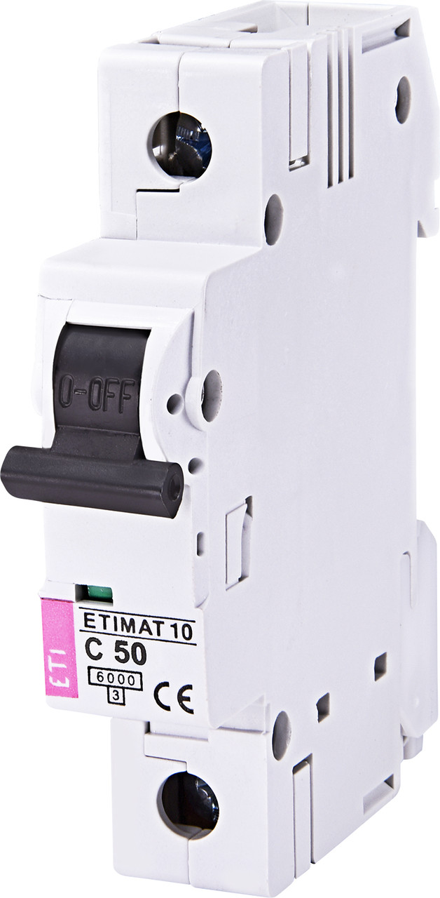 Автоматичний вимикач ETI ETIMAT 10 1Р 50A C 6kA (2131721 модульний