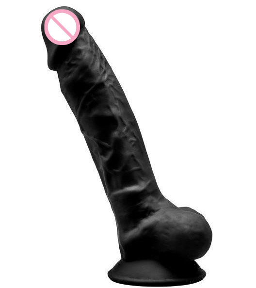 Чорний фалоімітатор Silexd Johnny Black (Premium Silicone Dildo MODEL 1 size 7")
