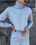 Жіночий костюм-двійка блакитного кольору розмір С/Мопт, фото 2