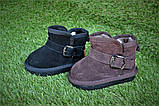 Дитячі низькі замшеві Уггі для малюків чорні 24 15 см, фото 2