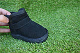 Дитячі низькі замшеві Уггі для малюків чорні 24 15 см, фото 6