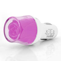 АЗУ NOKOKO Flower 12V-USB, 5-5.5V, 2*USB 10W 2,1А Violet Автомобильное зарядное устройство для Смартфонов и