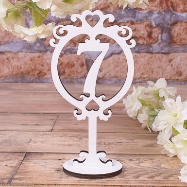 🔥 Хит! Деревянный Свадебный Номерок на Стол, Цифра 7, размер 17х9 см