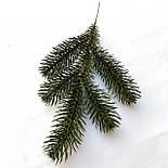 Гілка ялини лита 5-ка зелена 32 см (від 10 шт), фото 3