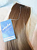 Хвіст прямий на стрічці термоволос мідно-русявий SILK-15, фото 2