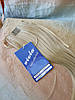 Хвост прямой на ленте термоволос платиновый блонд SILK-122, фото 3