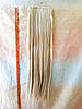 Хвост прямой на ленте термоволос платиновый блонд SILK-122, фото 2