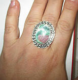 Овальний перстень з цоизитом , розмір 18.2 від студії LadyStyle.Biz, фото 8
