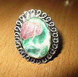 Овальний перстень з цоизитом , розмір 18.2 від студії LadyStyle.Biz, фото 5