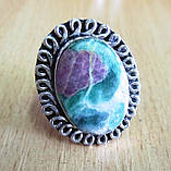 Овальний перстень з цоизитом , розмір 18.2 від студії LadyStyle.Biz, фото 3