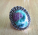 Овальний перстень з цоизитом , розмір 18.2 від студії LadyStyle.Biz, фото 7