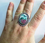 Овальний перстень з цоизитом , розмір 18.2 від студії LadyStyle.Biz, фото 4