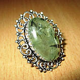 Срібний персень із пренитом, розмір 18.5, фото 10