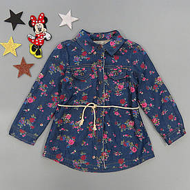 Тепла сорочка-туніка для дівчинки. 98 см