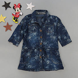 Джинсова туніка для дівчинки. 86, 92 см