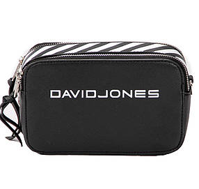 Жіноча сумка крос-боді David Jones 13 х 21 х 7 см Чорна (dj6169-1/1)