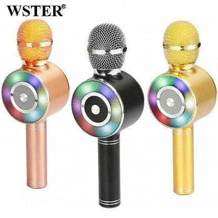 Караоке-мікрофон Wster WS-669 бездротовий мікрофон із вбудованим динаміком, фото 2