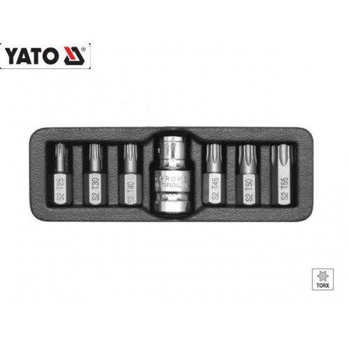 Набір біт Yato YT-0410 Torx L=30мм з перехідником 7 шт