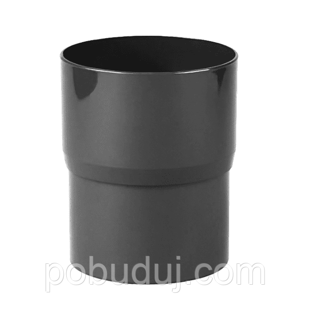 З'єднувач водостічної труби Profil 100 чорний, фото 1