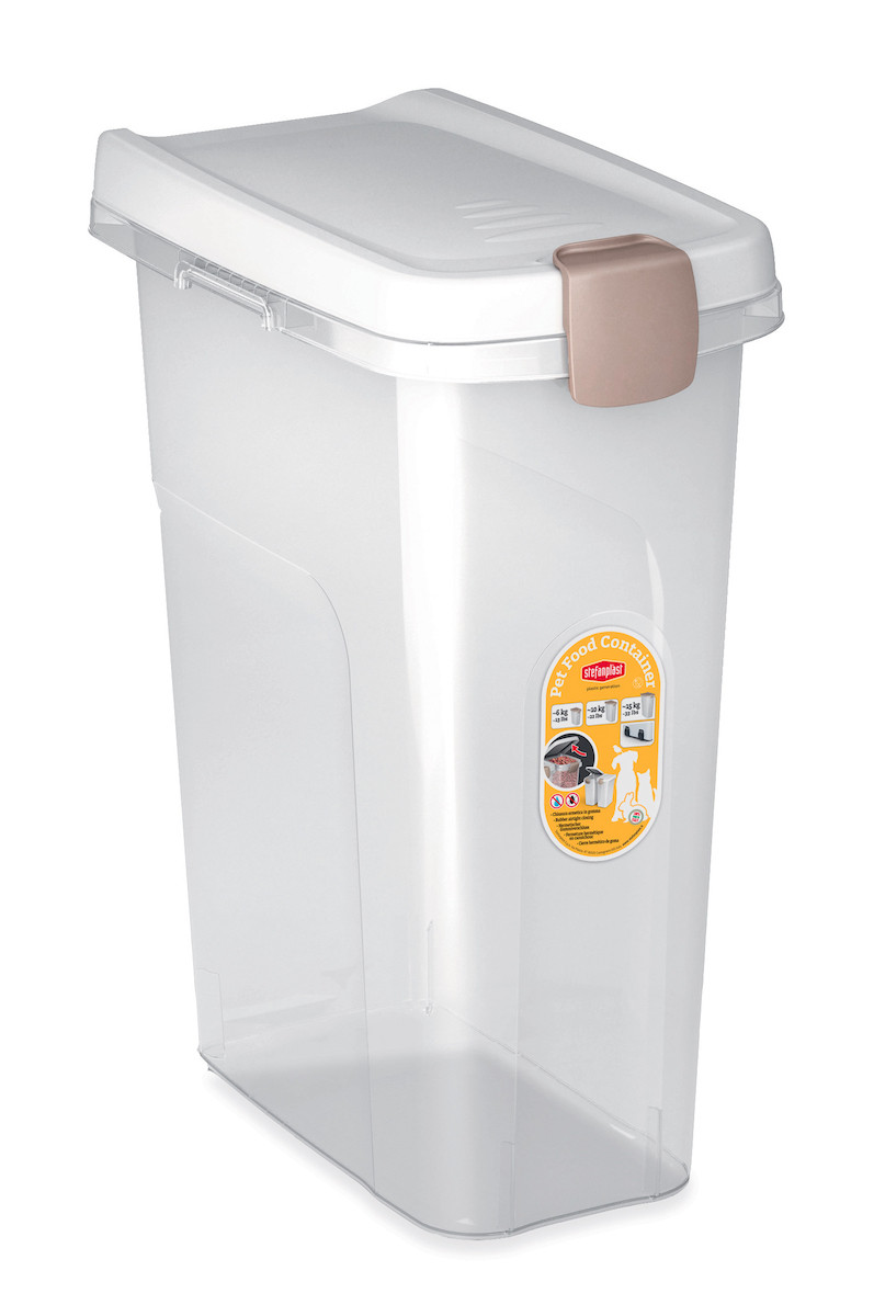Контейнер (бокс) для корму 25 л (10 кг) пластиковий Stefanplast для собак та котів